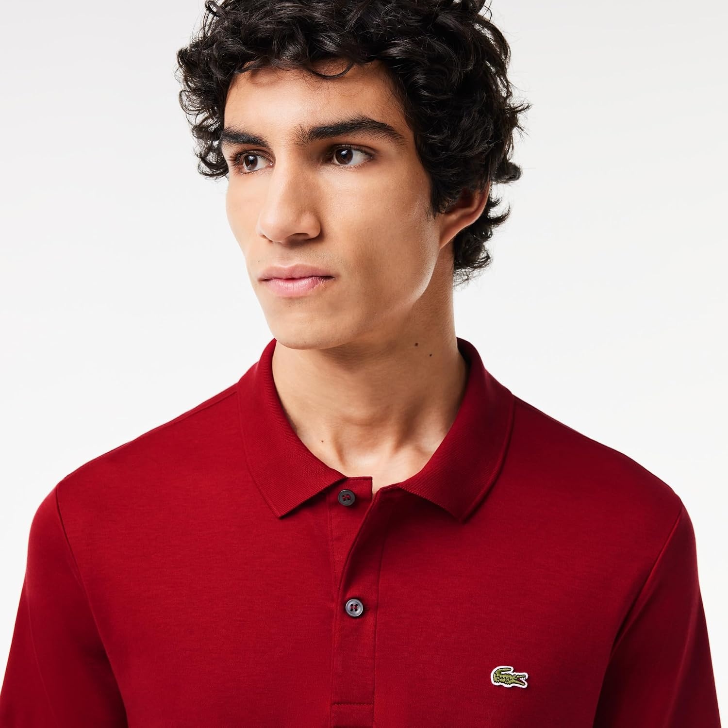 image:imageLacoste Mens Regular Fit Cotton Pima Polo ShirtOra