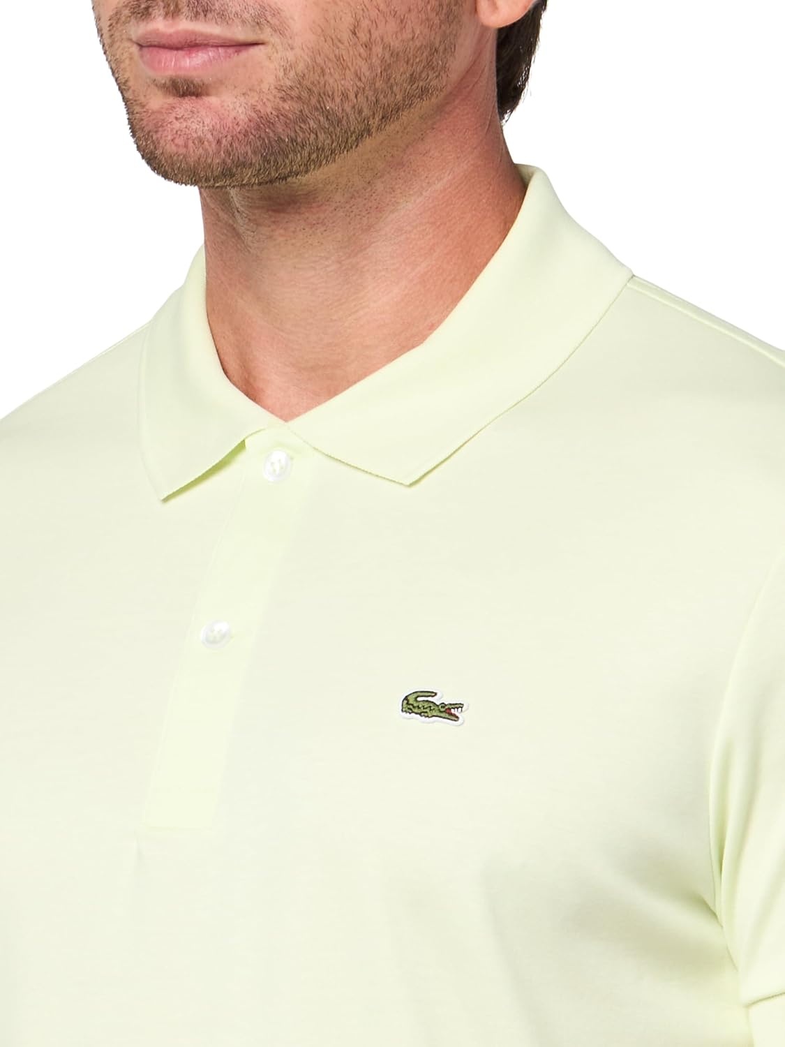 image:imageLacoste Mens Regular Fit Cotton Pima Polo ShirtPollen