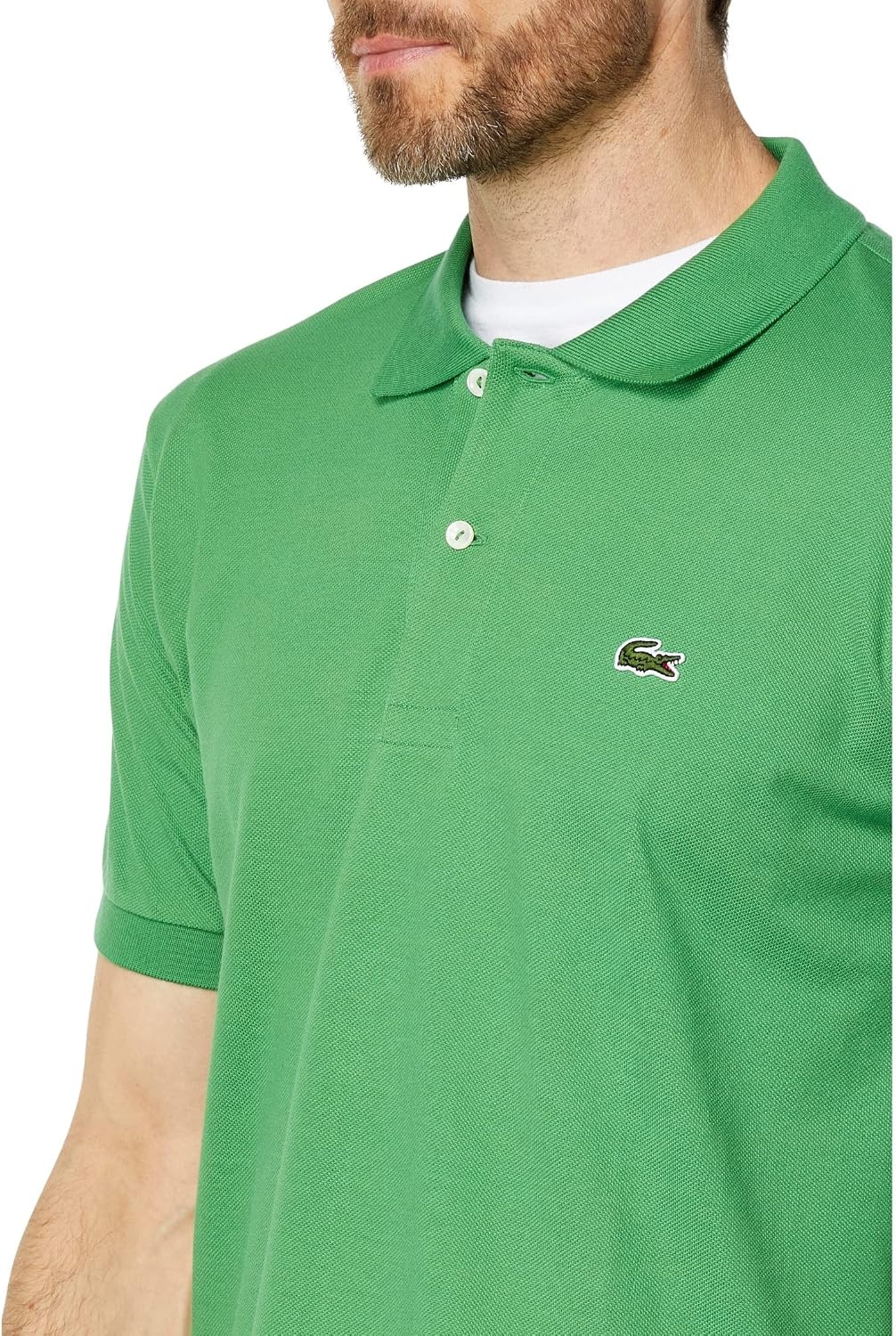 image:imageLacoste Mens Regular Fit Cotton Pima Polo ShirtTarragon