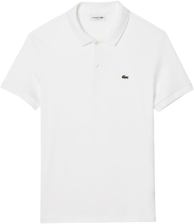 image:imageLacoste Mens Regular Fit Cotton Pima Polo ShirtWhite