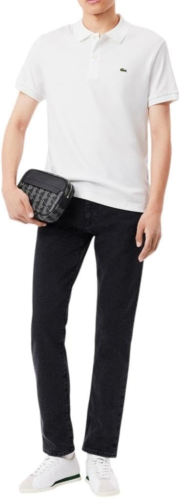 image:imageLacoste Mens Regular Fit Cotton Pima Polo ShirtWhite