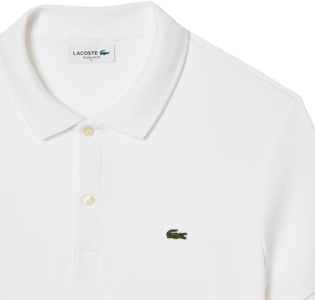 image:imageLacoste Mens Regular Fit Cotton Pima Polo ShirtWhite