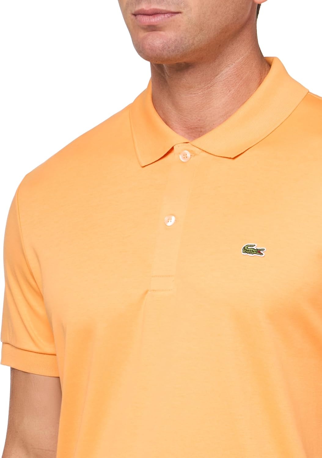image:imageLacoste Mens Regular Fit Cotton Pima Polo ShirtZinnia Orange