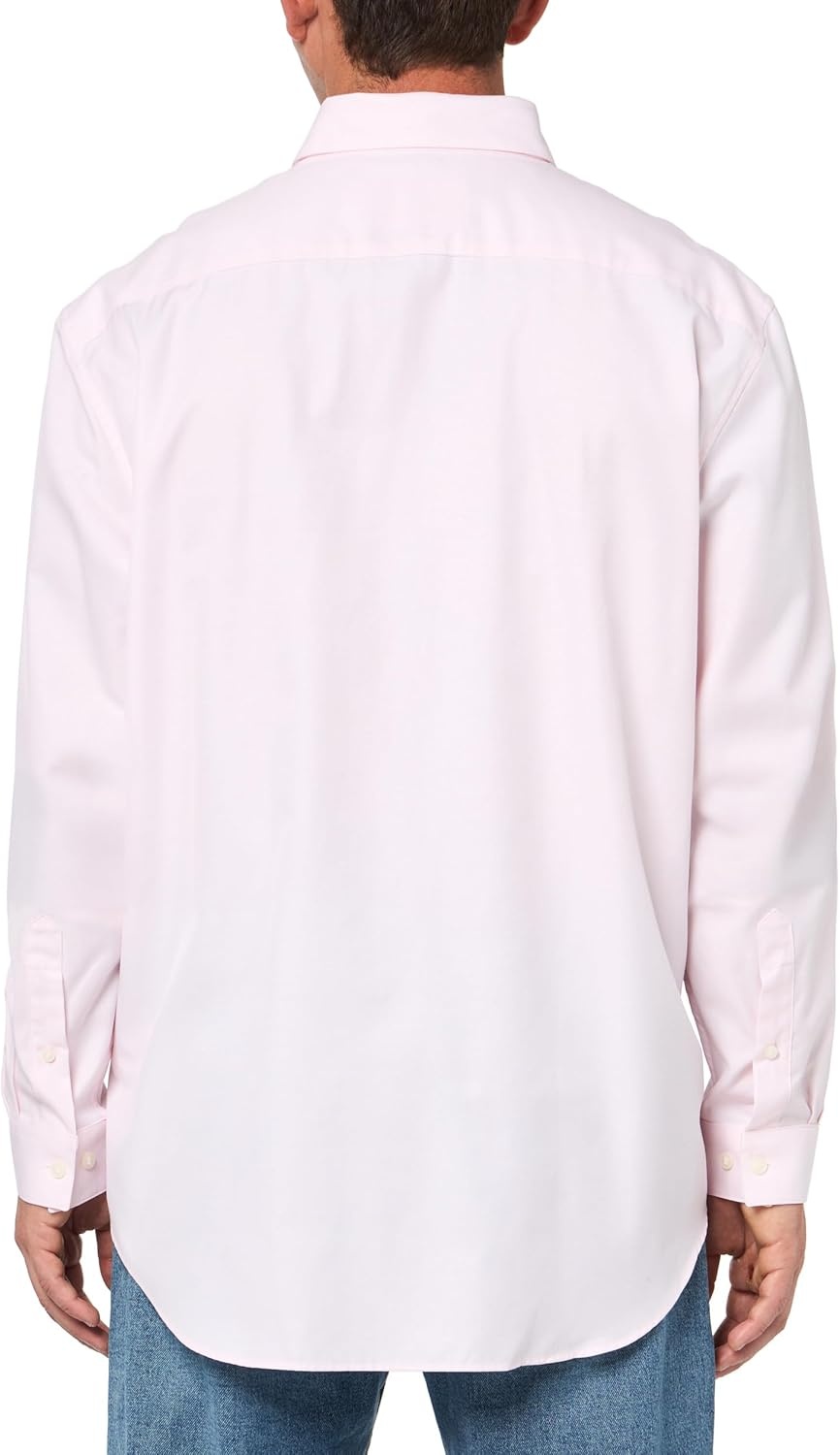 image:imageLacoste Mens Regular Fit Cotton Poplin ShirtFlamingo