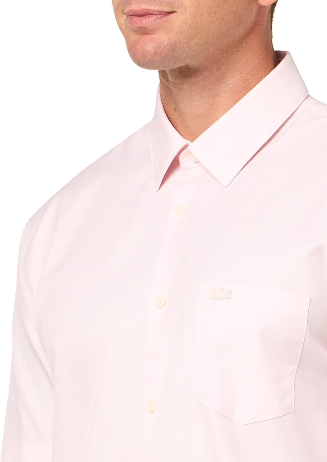 image:imageLacoste Mens Regular Fit Cotton Poplin ShirtFlamingo Pink