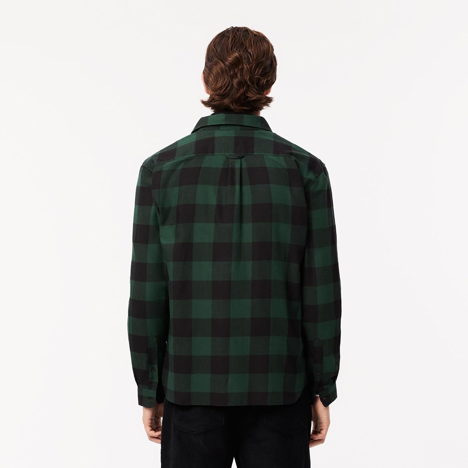 image:imageLacoste Mens Regular Fit Cotton amp Wool OvershirtBlackSinople