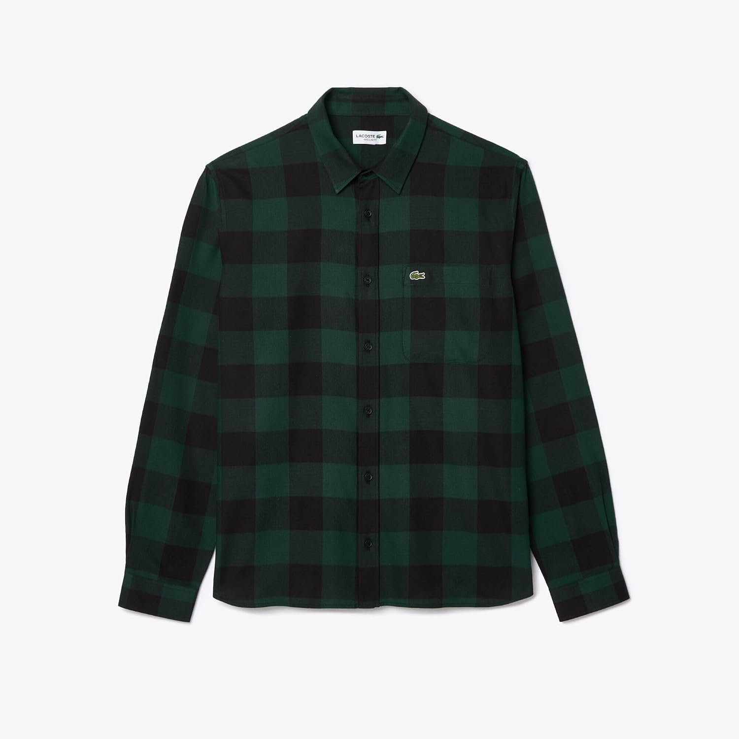 image:imageLacoste Mens Regular Fit Cotton amp Wool OvershirtBlackSinople