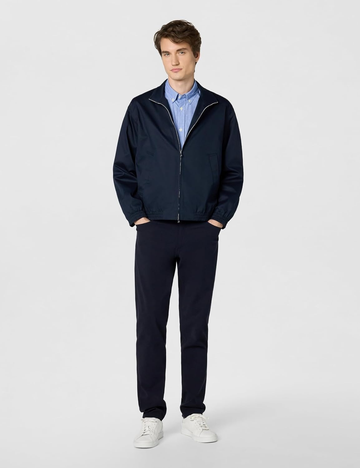 image:imageLacoste Mens Regular Fit Cotton amp Wool OvershirtWhiteMarina