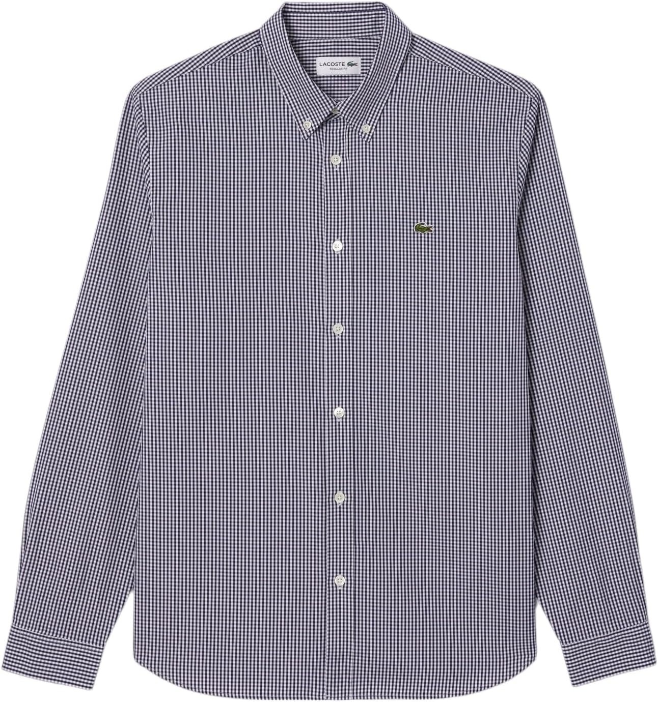 image:imageLacoste Mens Regular Fit Cotton amp Wool OvershirtWhiteNavy Supima Cotton