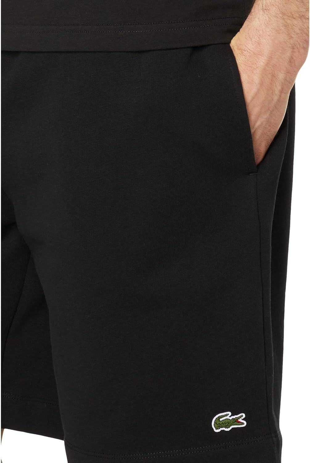 image:imageLacoste Mens Regular Fit Fleece ShortsBlack