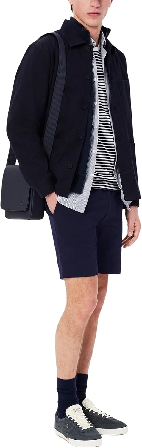 image:imageLacoste Mens Regular Fit Fleece ShortsNavy Blue