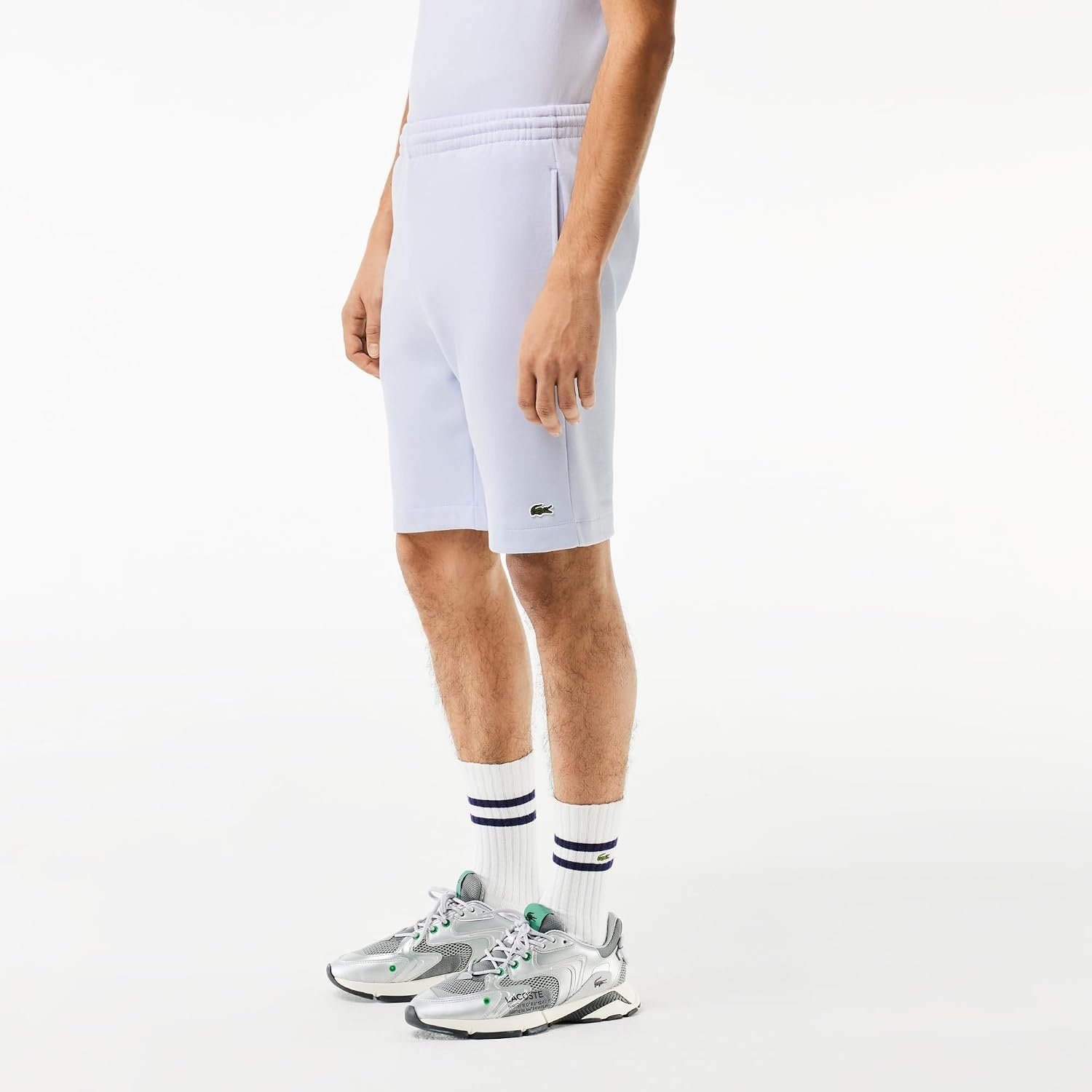 image:imageLacoste Mens Regular Fit Fleece ShortsPhoenix Blue