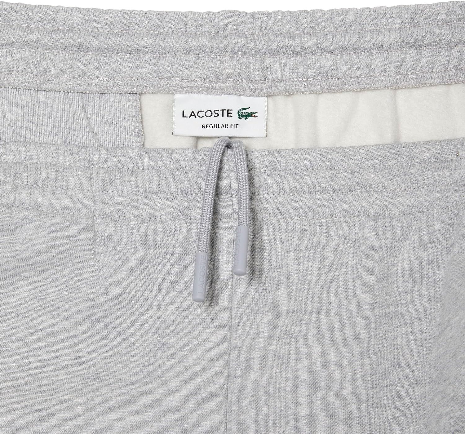 image:imageLacoste Mens Regular Fit Fleece ShortsSilver Chine