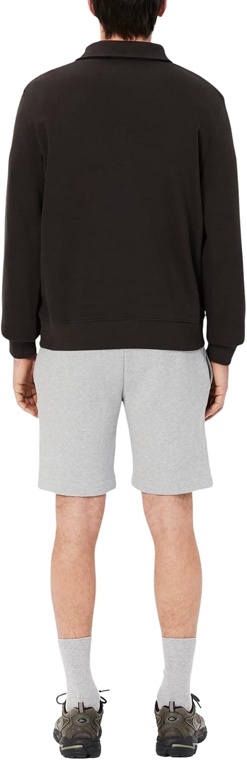 image:imageLacoste Mens Regular Fit Fleece ShortsSilver Chine