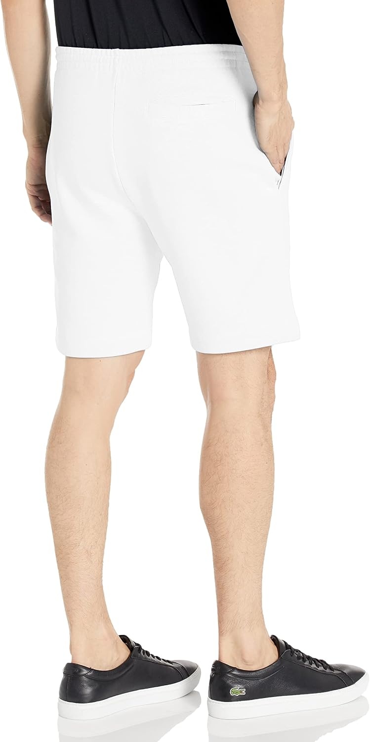 image:imageLacoste Mens Regular Fit Fleece ShortsWhite