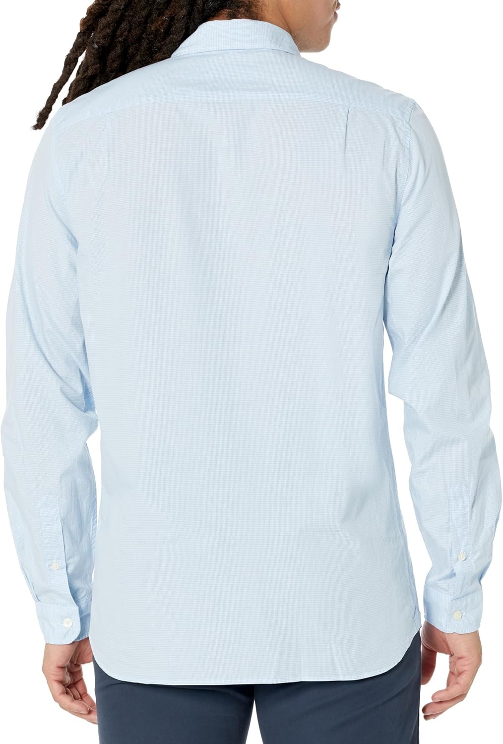 image:imageLacoste Mens Regular Fit Gingham Poplin ShirtBlancPanorama