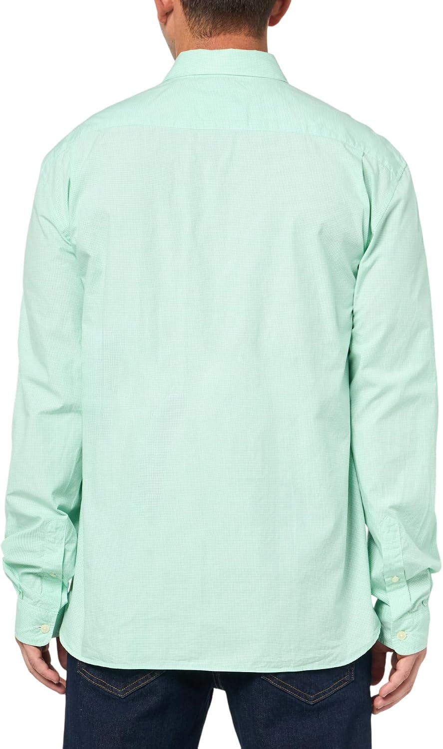 image:imageLacoste Mens Regular Fit Gingham Poplin ShirtWhiteLiamone