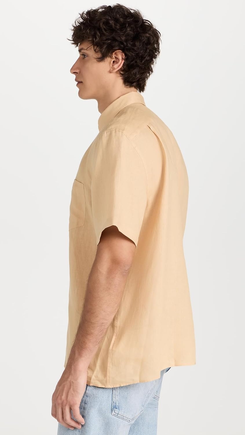 image:imageLacoste Mens Regular Fit Linen Casual Button DownCroissant