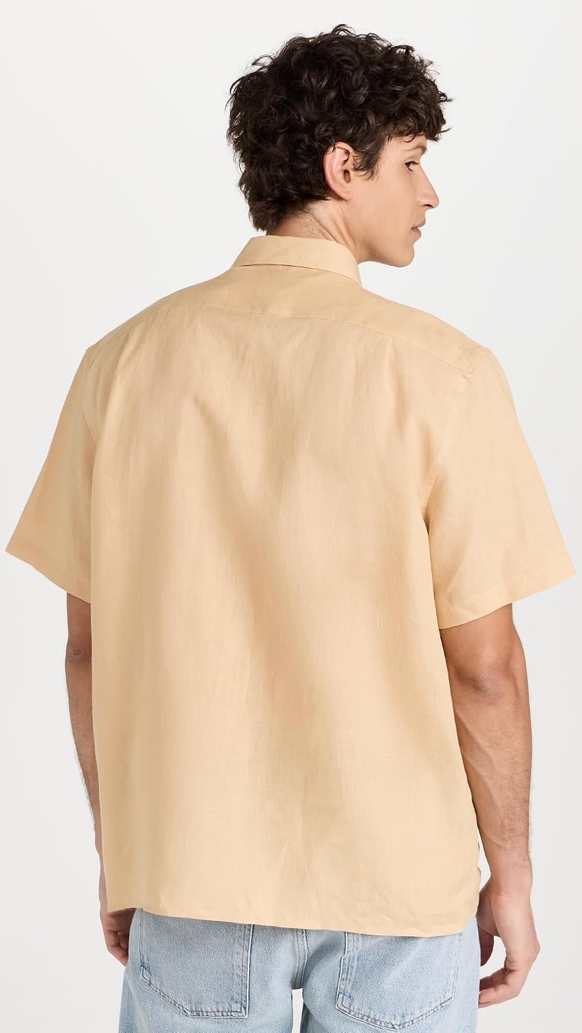image:imageLacoste Mens Regular Fit Linen Casual Button DownCroissant