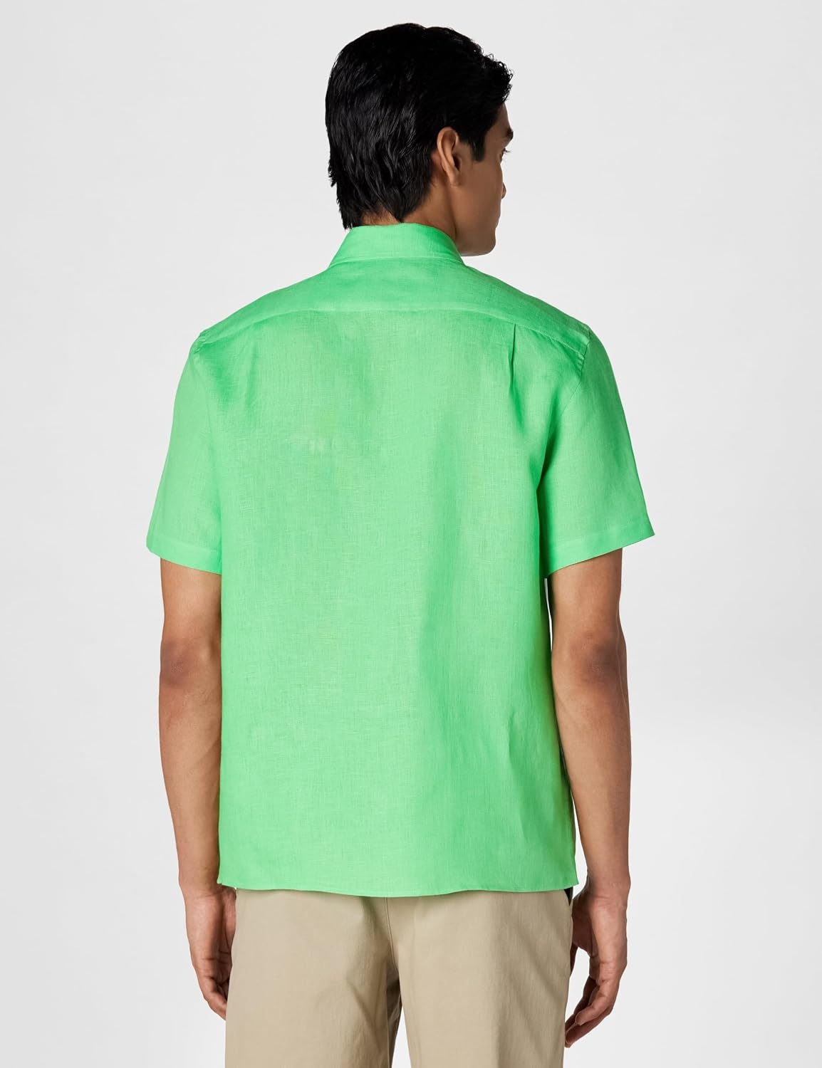 image:imageLacoste Mens Regular Fit Linen Casual Button DownPeppermint