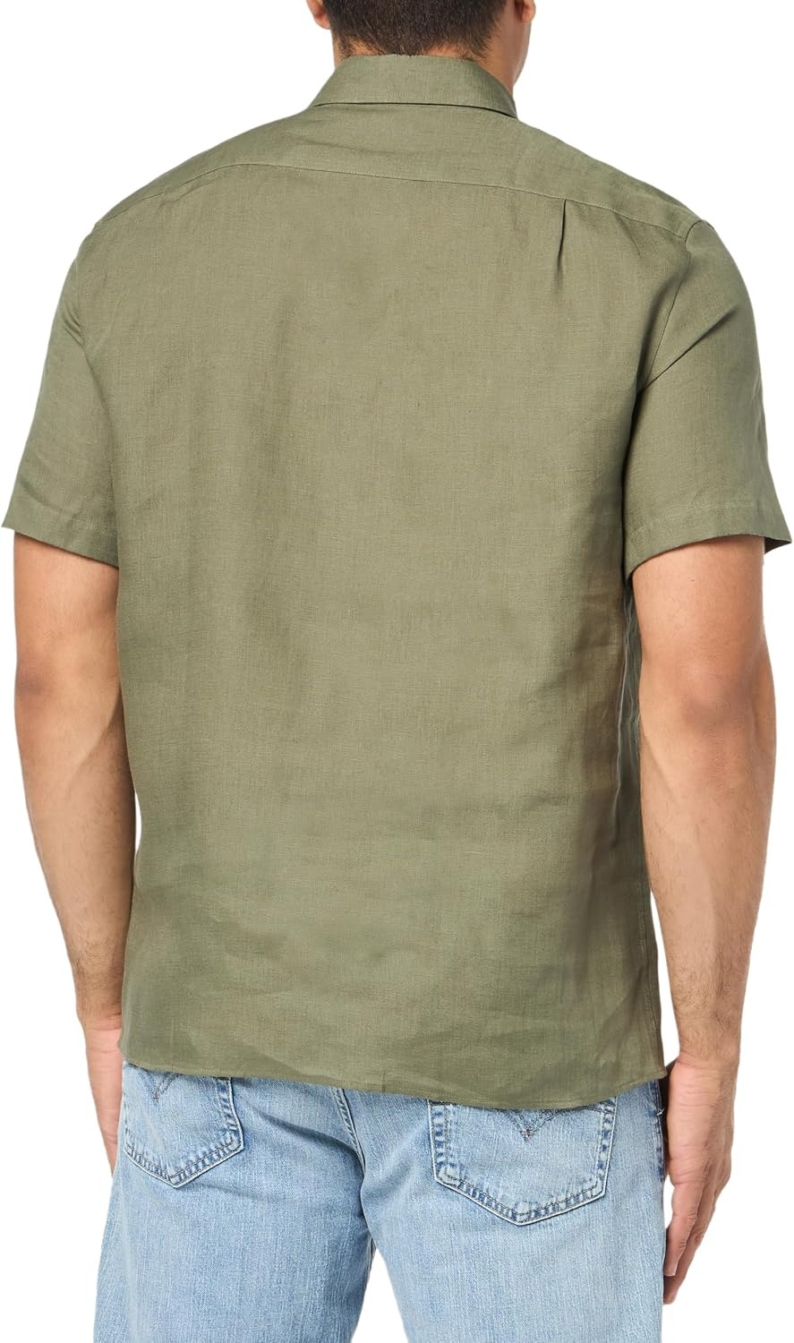 image:imageLacoste Mens Regular Fit Linen Casual Button DownTank Green