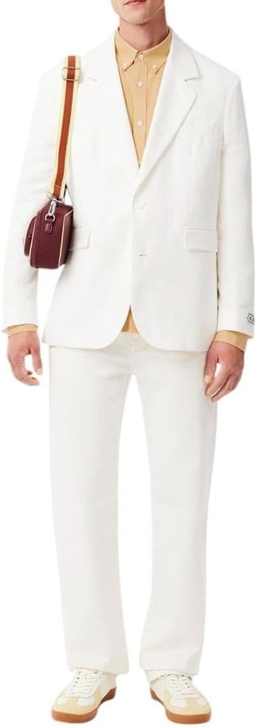 image:imageLacoste Mens Regular Fit Linen ShirtCroissant