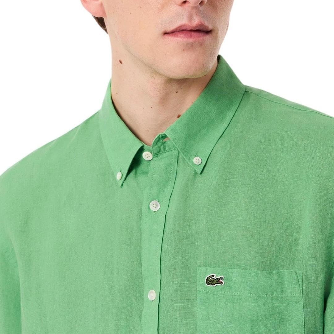 image:imageLacoste Mens Regular Fit Linen ShirtLiamone