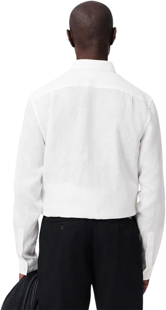 image:imageLacoste Mens Regular Fit Linen ShirtWhite