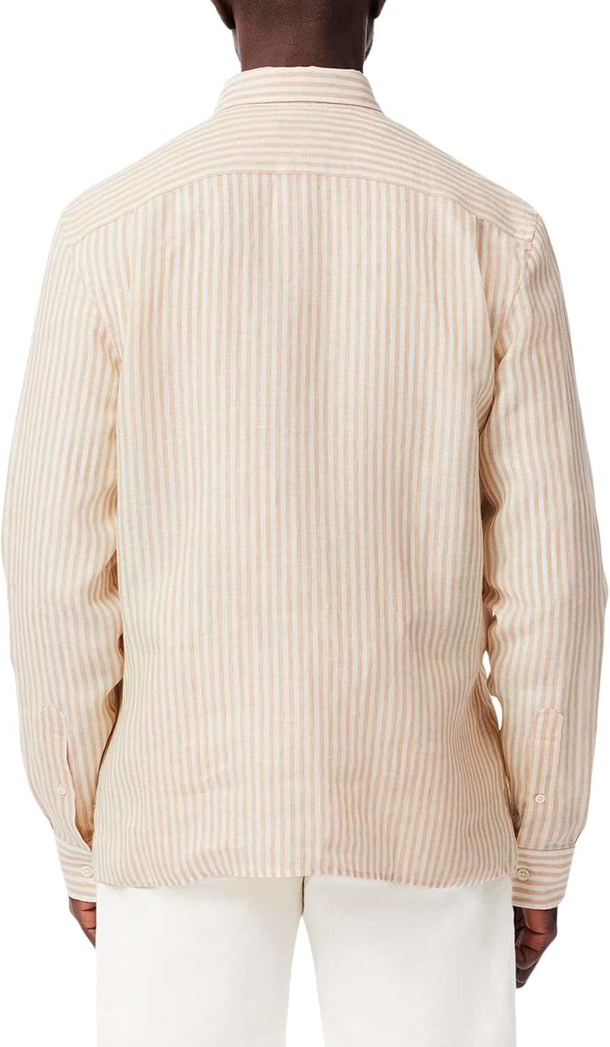 image:imageLacoste Mens Regular Fit Linen ShirtWhiteCroissant