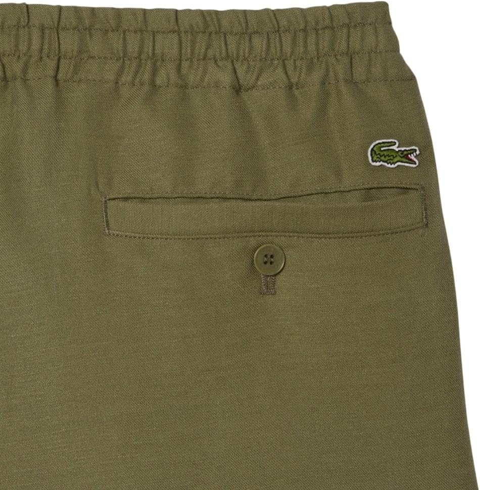 image:imageLacoste Mens Regular Fit Linen Twill PantsKhaki