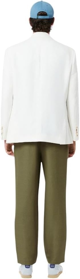 image:imageLacoste Mens Regular Fit Linen Twill PantsKhaki
