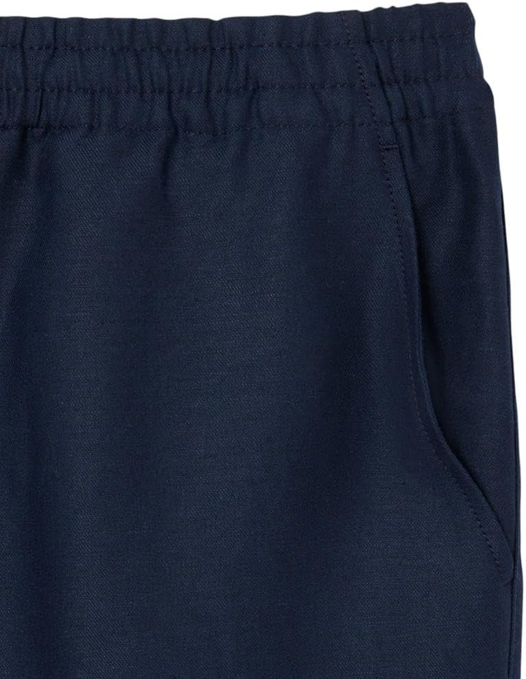 image:imageLacoste Mens Regular Fit Linen Twill PantsNavy Blue