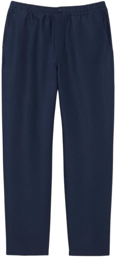 image:imageLacoste Mens Regular Fit Linen Twill PantsNavy Blue