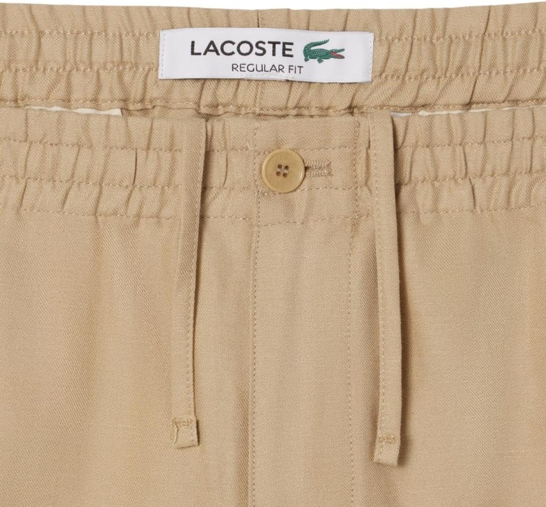 image:imageLacoste Mens Regular Fit Linen Twill PantsViennese