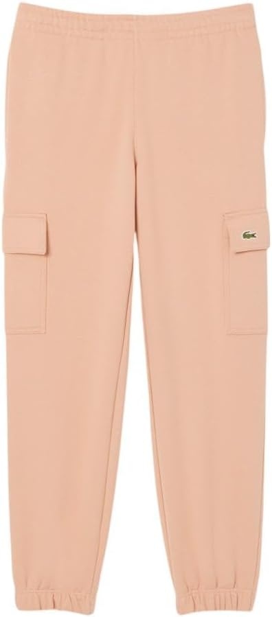 image:imageLacoste Mens Regular Fit NonBrushed Fleece Cargo SweatpantsLatte