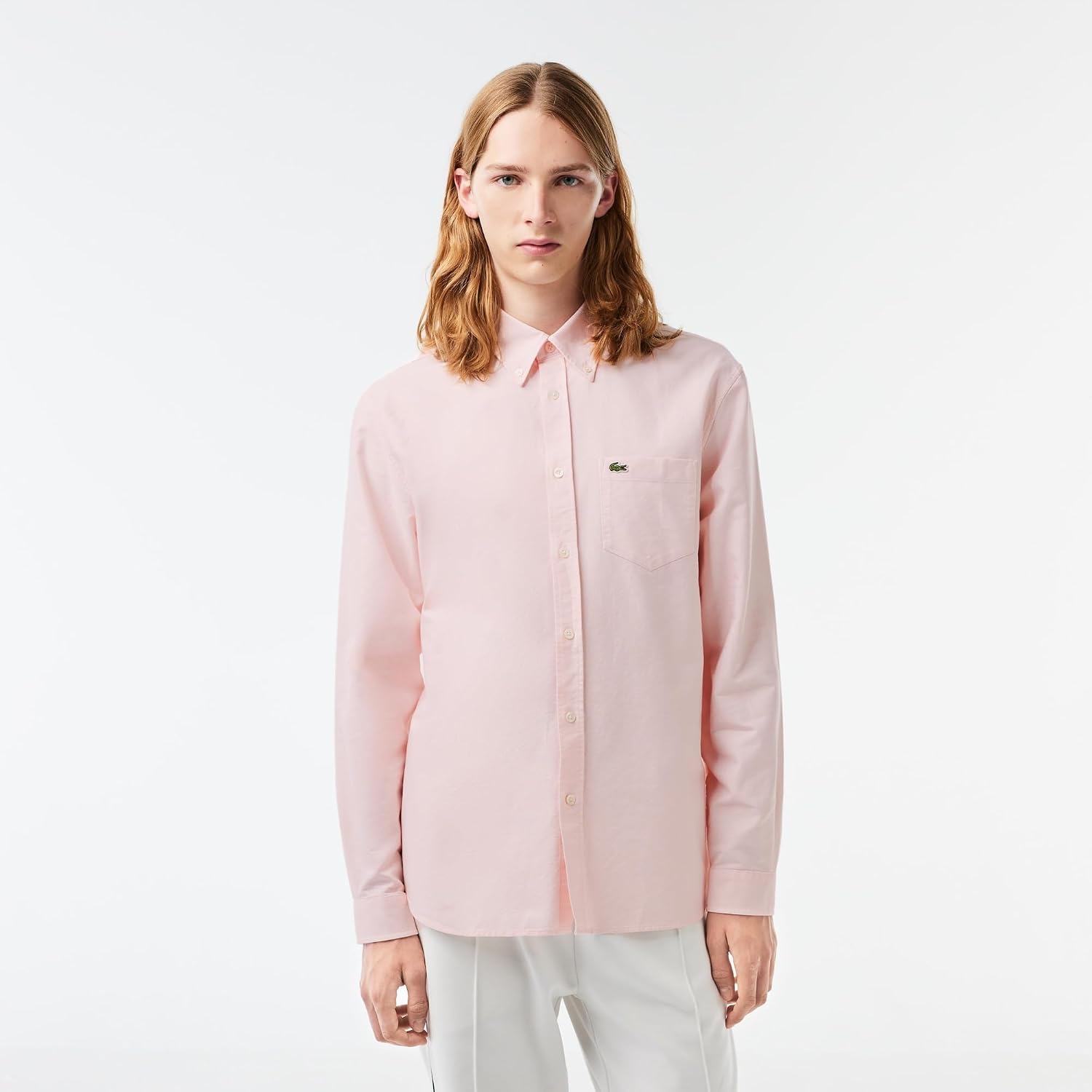 image:imageLacoste Mens Regular Fit Oxford ShirtWhiteNidus