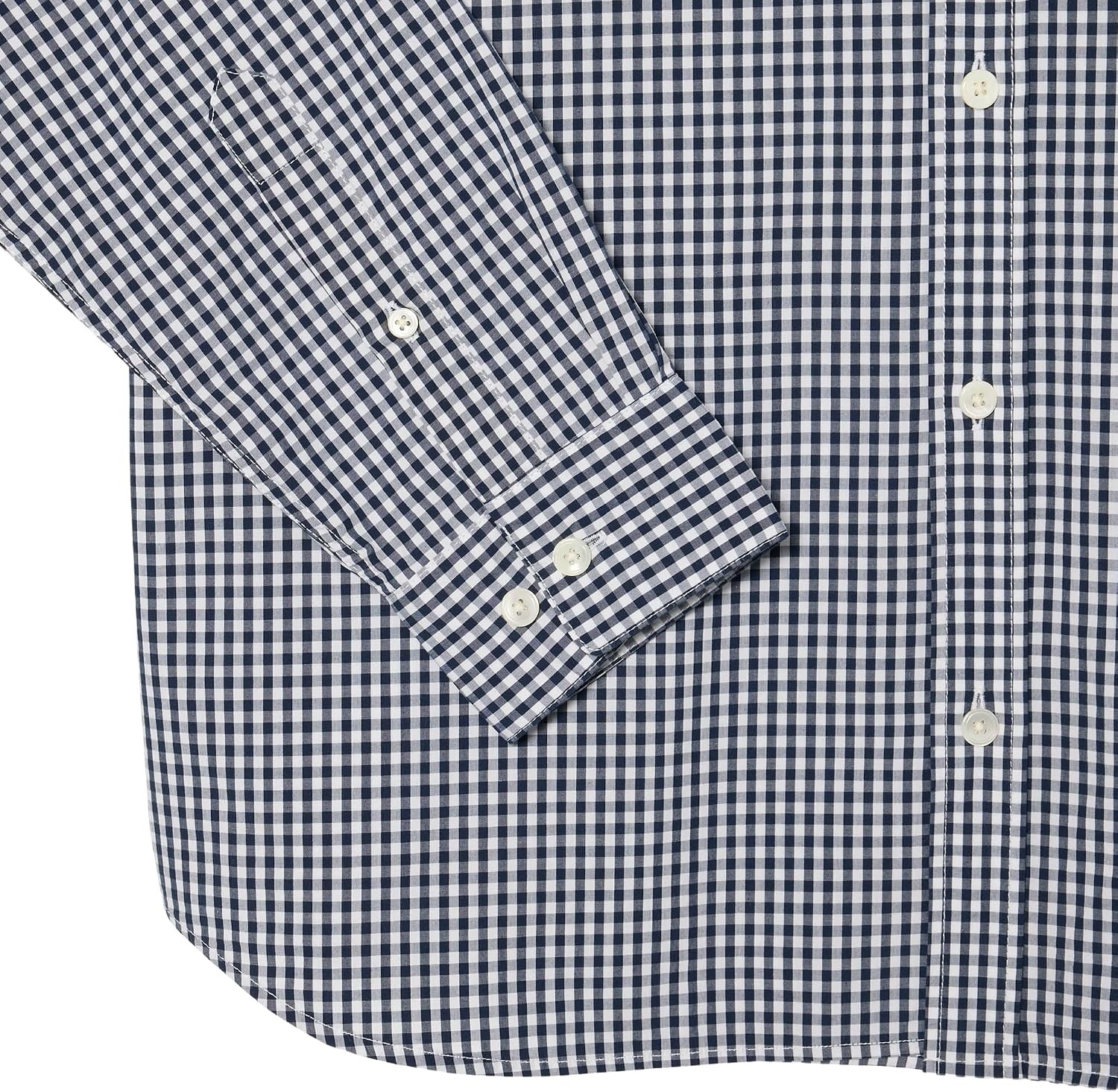 image:imageLacoste Mens Regular Fit Plaid Poplin ShirtWhiteNavy Blue
