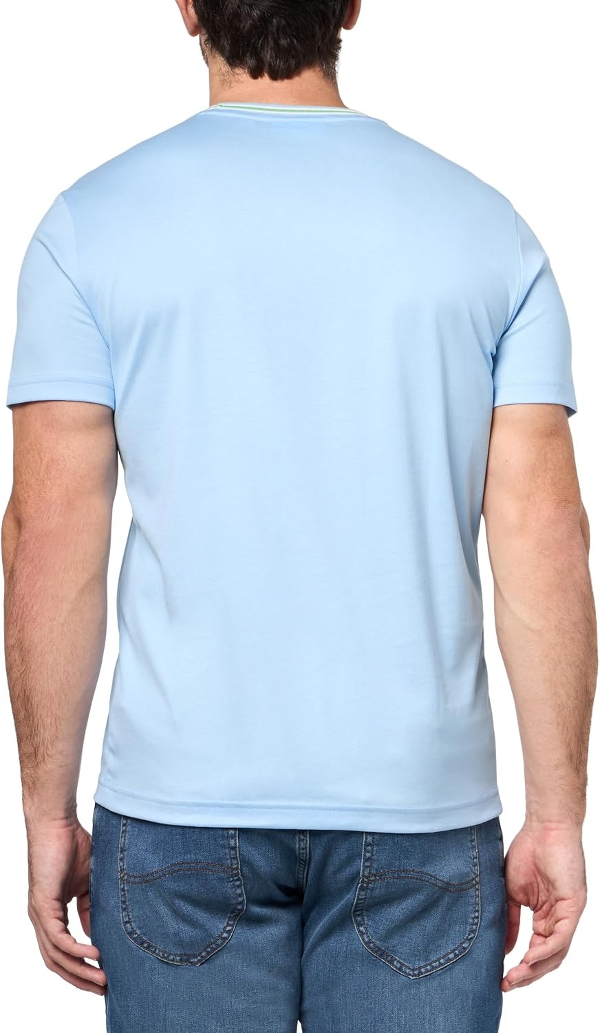 image:imageLacoste Mens Regular Fit Ribbed Collar Cotton TShirtOverview