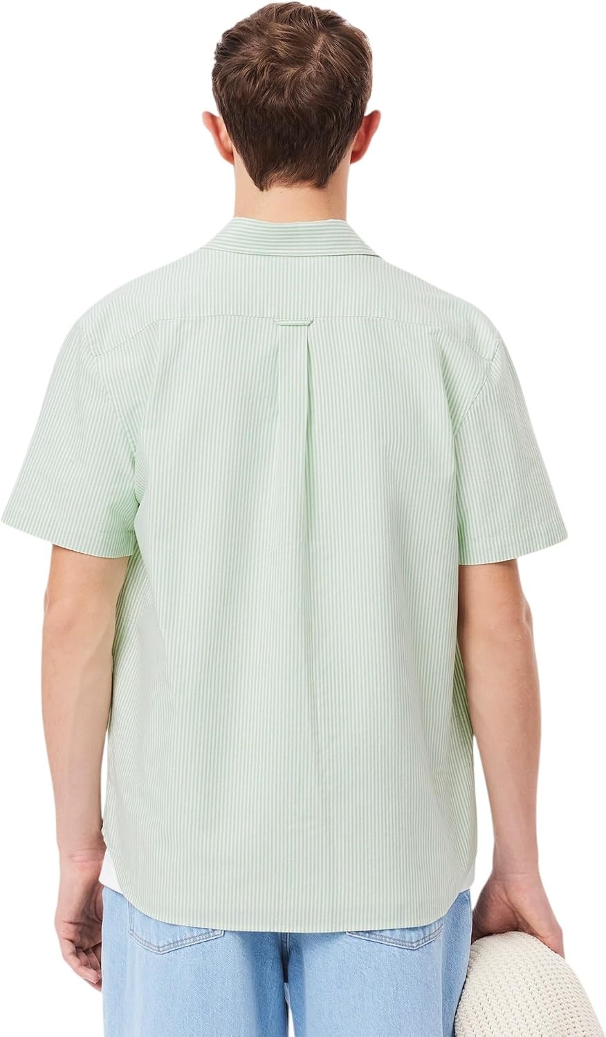 image:imageLacoste Mens Regular Fit Short Sleeved Oxford ShirtWhiteLiamone
