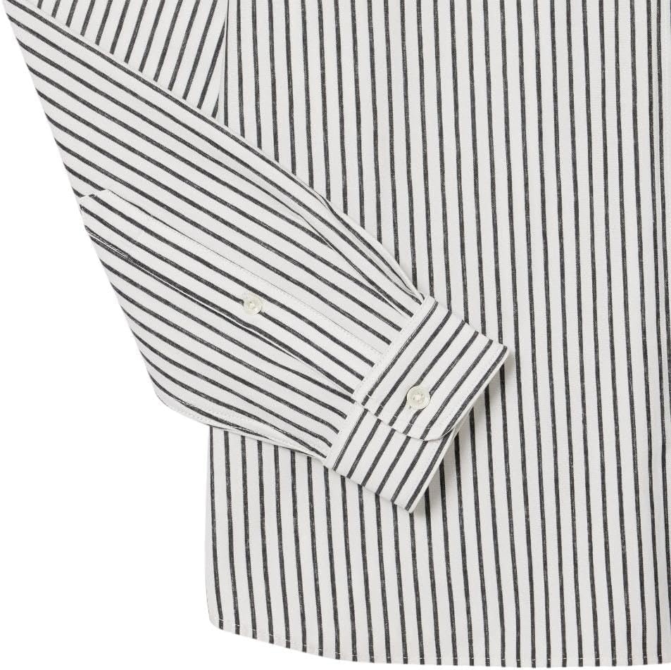 image:imageLacoste Mens Regular Fit Striped Cotton ShirtWhite Abysm