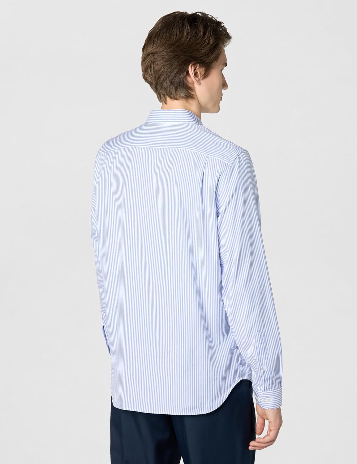 image:imageLacoste Mens Regular Fit Striped Cotton ShirtWhiteOverview