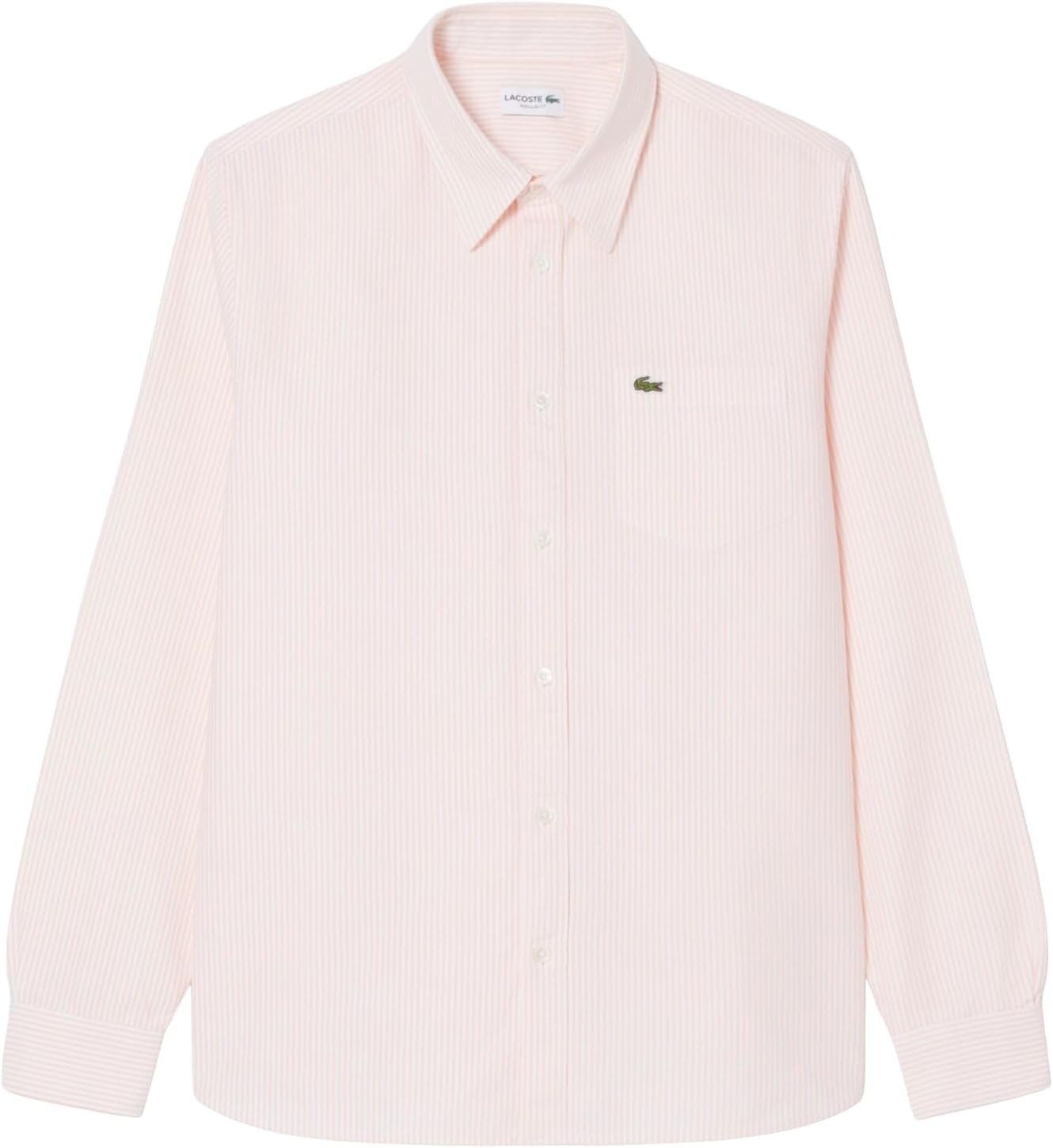 image:imageLacoste Mens Regular Fit Striped Oxford ShirtMiamiWhite