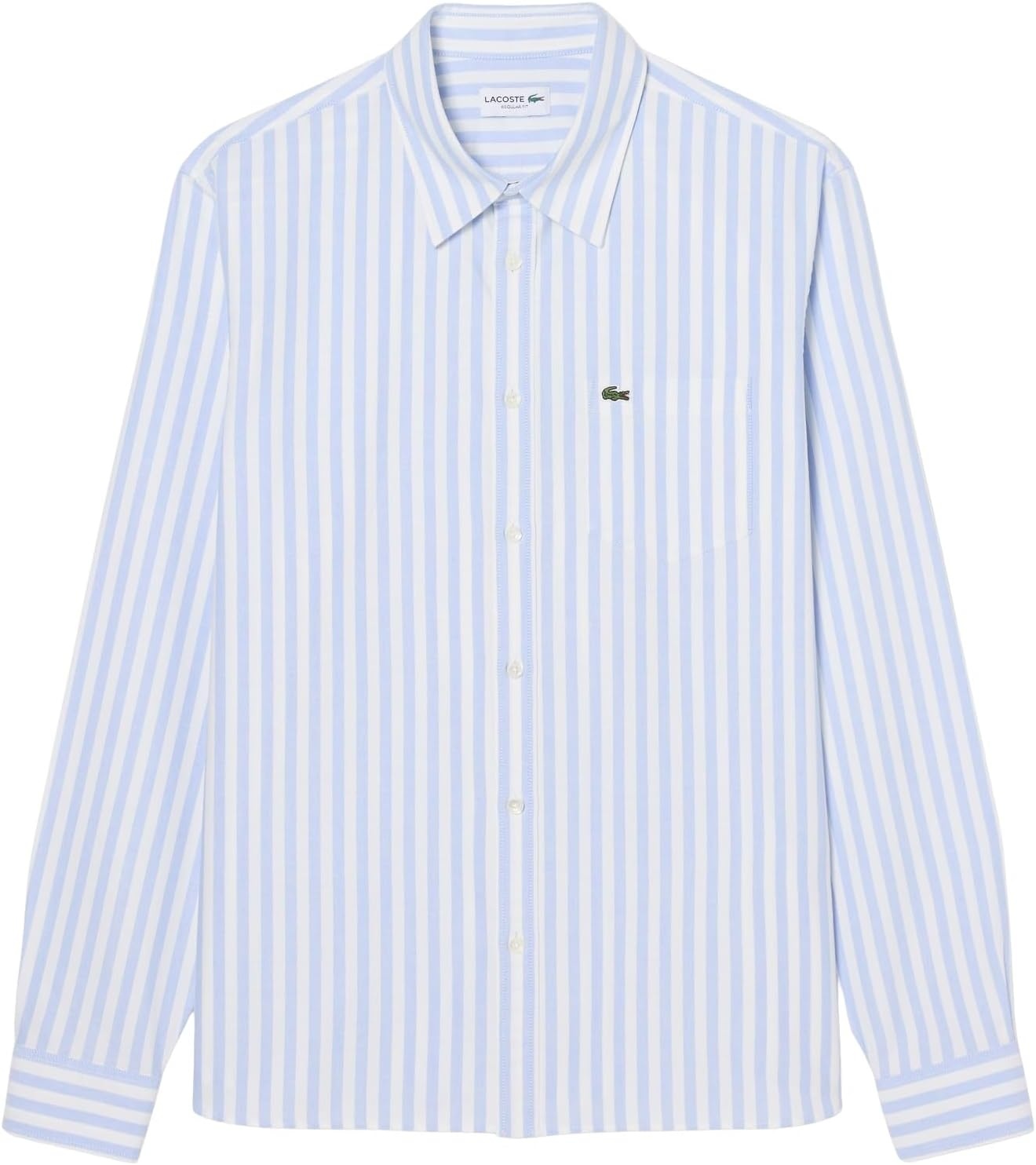 image:imageLacoste Mens Regular Fit Striped Oxford ShirtOverviewWhite