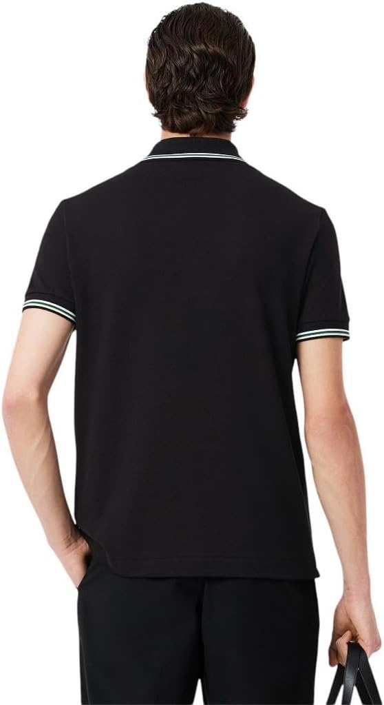 image:imageLacoste Mens Regular Fit Trim Accent L1212 Polo ShirtBlack