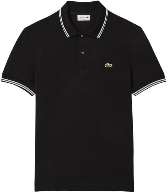 image:imageLacoste Mens Regular Fit Trim Accent L1212 Polo ShirtBlack