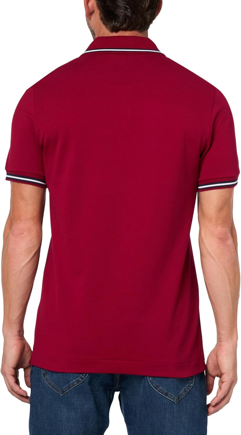 image:imageLacoste Mens Regular Fit Trim Accent L1212 Polo ShirtBordeaux