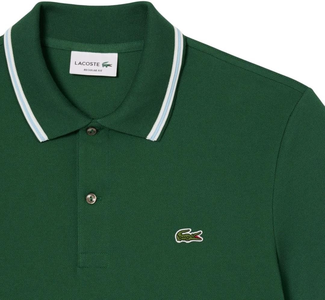 image:imageLacoste Mens Regular Fit Trim Accent L1212 Polo ShirtGreen