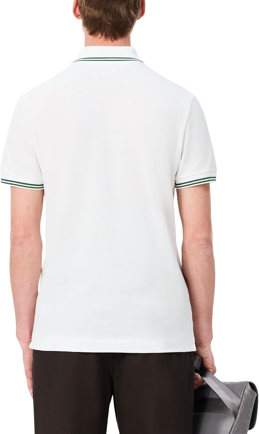 image:imageLacoste Mens Regular Fit Trim Accent L1212 Polo ShirtWhite