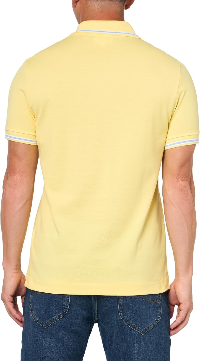 image:imageLacoste Mens Regular Fit Trim Accent L1212 Polo ShirtYellow