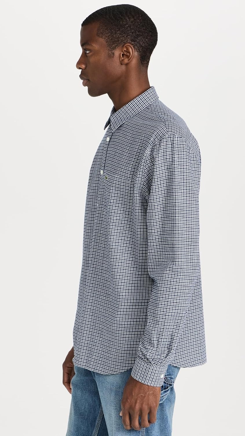 image:imageLacoste Mens Regular Fit Twill Checkered Collared Button Down ShirtAbysmMultico